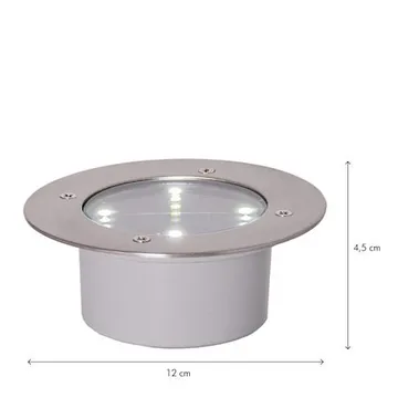 Decklight Solcellsspotlight 12 cm - silver - Trädgård & spabad - Utemiljö - Altan & terrass - Altanbelysning