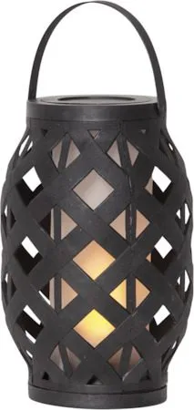 Flame Black Lykta 15 cm, svart