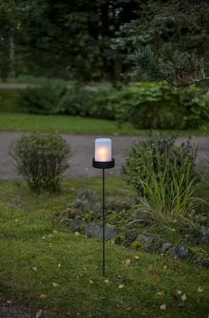 Flame Candle LED Blockljus 9 cm - vit - Trädgård & spabad - Utemiljö - Altan & terrass - Altanbelysning