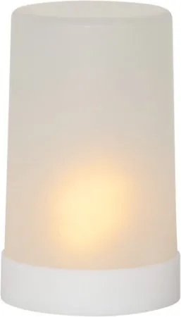 Flame Candle LED Blockljus 9 cm - vit - Trädgård & spabad - Utemiljö - Altan & terrass - Altanbelysning