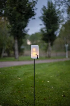 Flame Candle LED Blockljus 9 cm - vit - Trädgård & spabad - Utemiljö - Altan & terrass - Altanbelysning