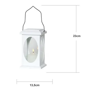 Flamme Lykta 13.5 cm - vit - Trädgård & spabad - Utemiljö - Altan & terrass - Altanbelysning