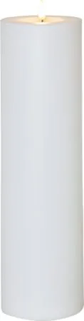 Flamme Rak LED Ljus 37,5 cm, vit