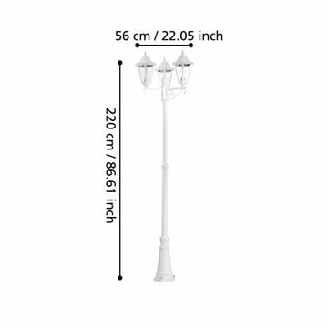 Golvljus Navedo med 3 Lampor - 56 cm - Belysning & el - Utomhusbelysning - Stolplykta