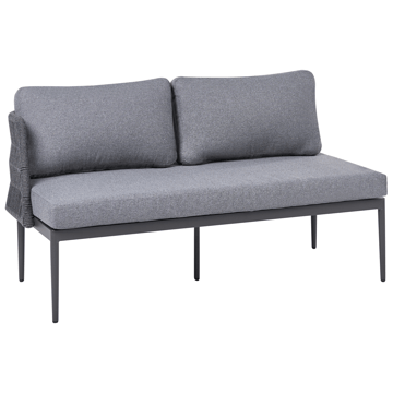 Hörnsoffa utomhus med Bord 3-Sits Leffe Vänstervänd - Grå - Utemöbler - Loungemöbler - Soffgrupp utomhus