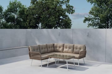 Hörnsoffset Ibiza Utomhus - Beige - Utemöbler - Loungemöbler - Soffgrupp utomhus
