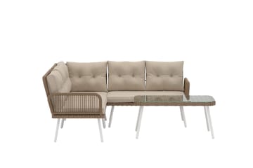 Hörnsoffset Ibiza Utomhus - Beige - Utemöbler - Loungemöbler - Soffgrupp utomhus