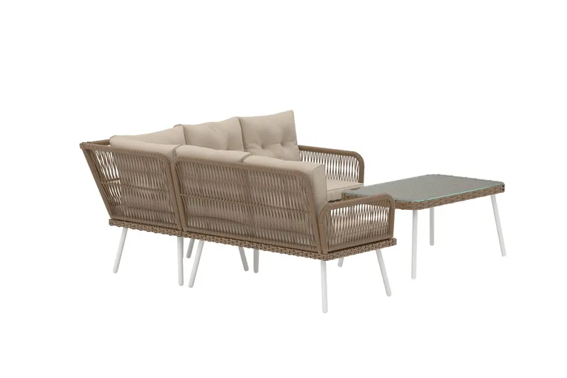 Hörnsoffset Ibiza Utomhus - Beige - Utemöbler - Loungemöbler - Soffgrupp utomhus