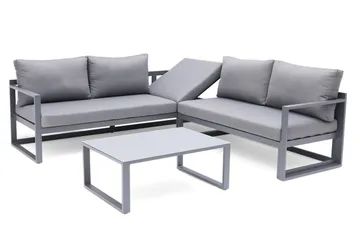 Hillerstorp Lundamo Loungegrupp Utomhus Grå - Grå - Utemöbler - Loungemöbler - Soffgrupp utomhus