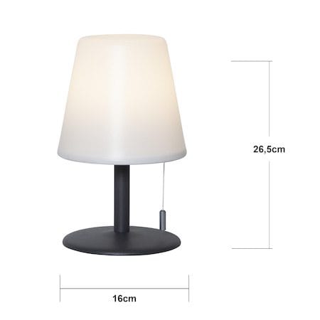 Kreta Bordslampa 16 cm - vit och svart - Trädgård & spabad - Utemiljö - Altan & terrass - Altanbelysning