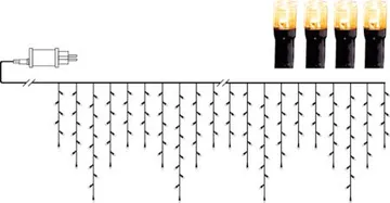 LED-istappsslinga Golden Warm White 24 m 960 ljus - Svart - Trädgård & spabad - Utemiljö - Altan & terrass - Altanbelysning