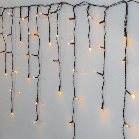 LED-istappsslinga Golden Warm White 6 m 240 ljus - Svart - Trädgård & spabad - Utemiljö - Altan & terrass - Altanbelysning