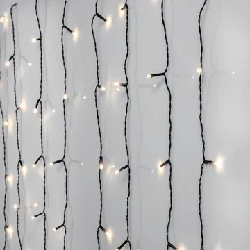 LED-ljusgardin Jul Crispy Ice White 130x130 cm 80 ljus - Svart - Trädgård & spabad - Utemiljö - Altan & terrass - Altanbelysning
