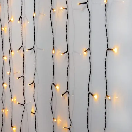 LED-ljusgardin Jul Golden Warm White 130x130 cm 80 ljus - Svart - Trädgård & spabad - Utemiljö - Altan & terrass - Altanbelysning