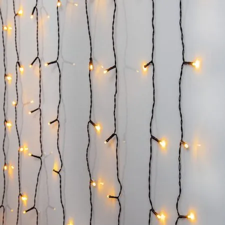 LED-ljusgardin Jul Golden Warm White 130x200 cm 120 ljus - Svart - Trädgård & spabad - Utemiljö - Altan & terrass - Altanbelysning