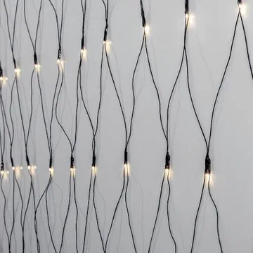 LED-ljusnät Jul Crispy Ice White 200x200 cm 160 ljus - Svart - Trädgård & spabad - Utemiljö - Altan & terrass - Altanbelysning