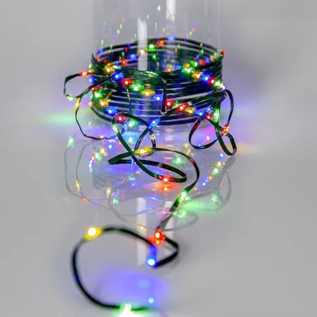 LED-ljusslinga Jul Dew Drop Micro 15 m 200 ljus, RGB