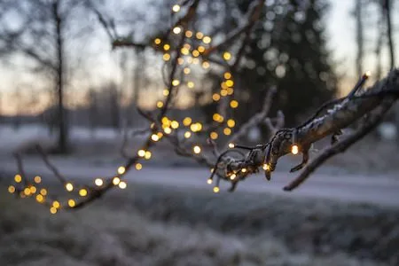 LED-ljusslinga Jul Flashy 21 m 300 ljus Varmvit - Svart - Trädgård & spabad - Utemiljö - Altan & terrass - Altanbelysning