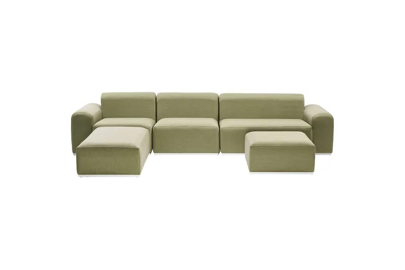 Loungegrupp Battifollo Grön/Vit - Grön/Vit - Utemöbler - Loungemöbler - Soffgrupp utomhus