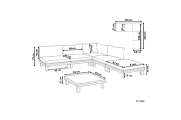 Loungegrupp Frazzano - Utemöbler - Loungemöbler - Soffgrupp utomhus