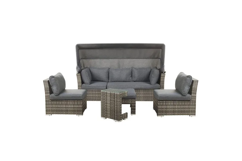 Loungegrupp med bord Corte - Utemöbler - Loungemöbler - Soffgrupp utomhus