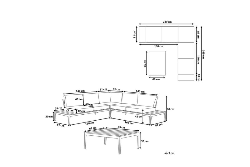 Loungegrupp Positano - Utemöbler - Loungemöbler - Soffgrupp utomhus