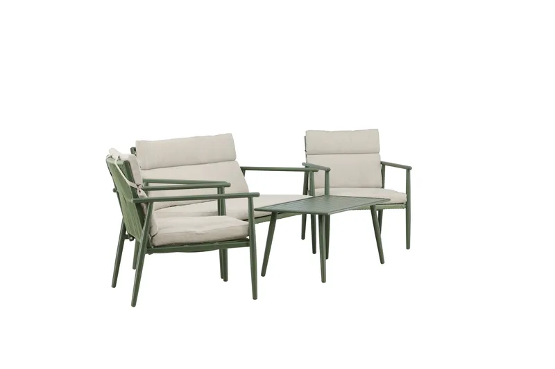 Mazzaro Soffgrupp Utomhus 4-sits - Grön/Beige - Utemöbler - Loungemöbler - Soffgrupp utomhus