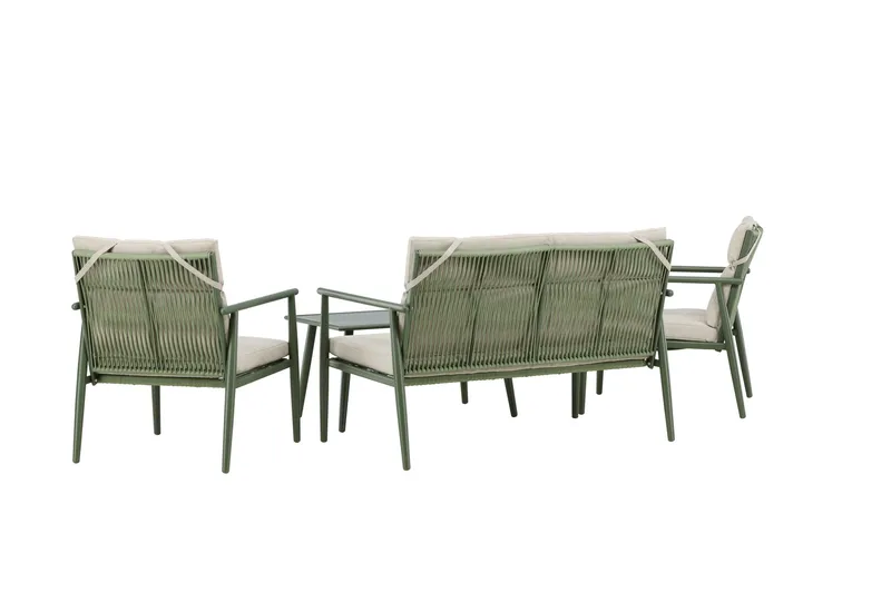 Mazzaro Soffgrupp Utomhus 4-sits - Grön/Beige - Utemöbler - Loungemöbler - Soffgrupp utomhus