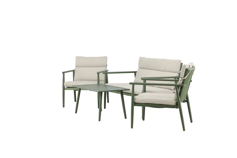 Mazzaro Soffgrupp Utomhus 4-sits - Grön/Beige - Utemöbler - Loungemöbler - Soffgrupp utomhus
