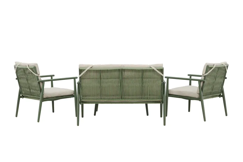 Mazzaro Soffgrupp Utomhus 4-sits - Grön/Beige - Utemöbler - Loungemöbler - Soffgrupp utomhus