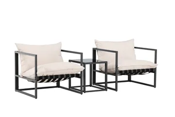 Messina Soffgrupp Utomhus 2-sits - Svart - Utemöbler - Loungemöbler - Soffgrupp utomhus