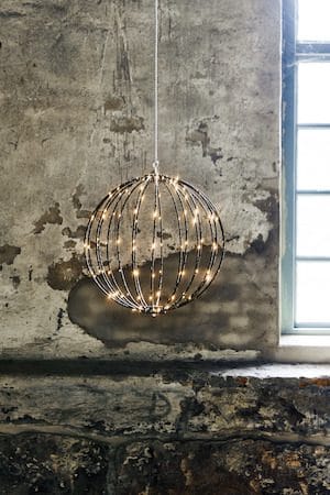 Mounty Hängande LED-Dekoration Utomhus 40 cm 126 Varmvita Ljus - Svart - Trädgård & spabad - Utemiljö - Altan & terrass - Altanbelysning