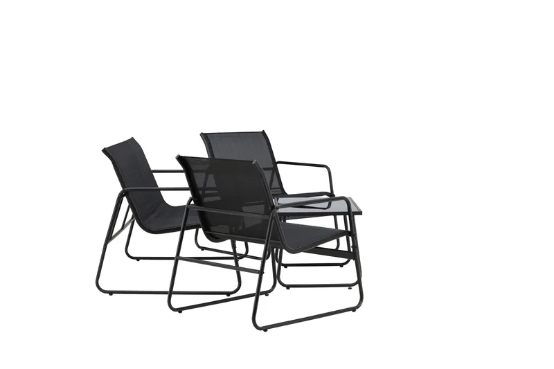 Scopello Soffgrupp Utomhus 4-sits - Svart - Utemöbler - Loungemöbler - Soffgrupp utomhus