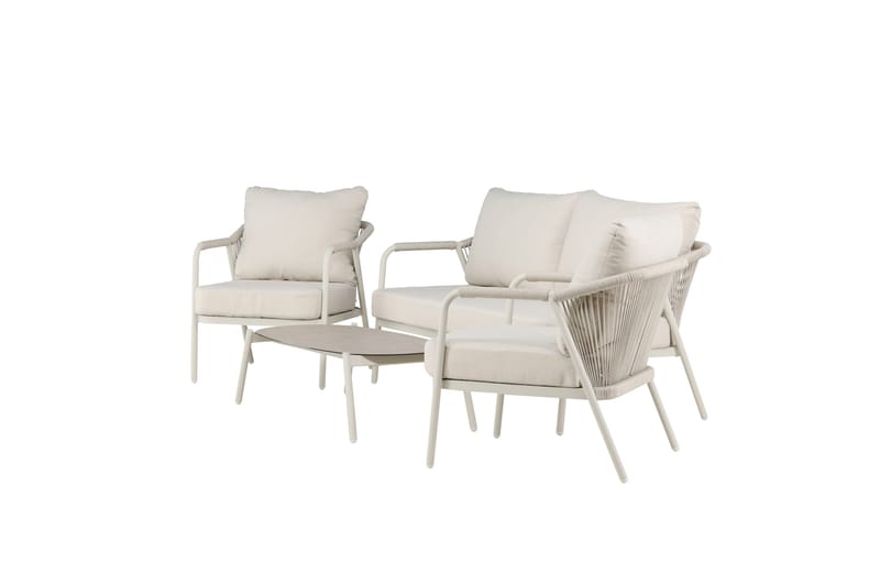 Sicily Soffgrupp Utomhus 4-sits - Beige - Utemöbler - Loungemöbler - Soffgrupp utomhus