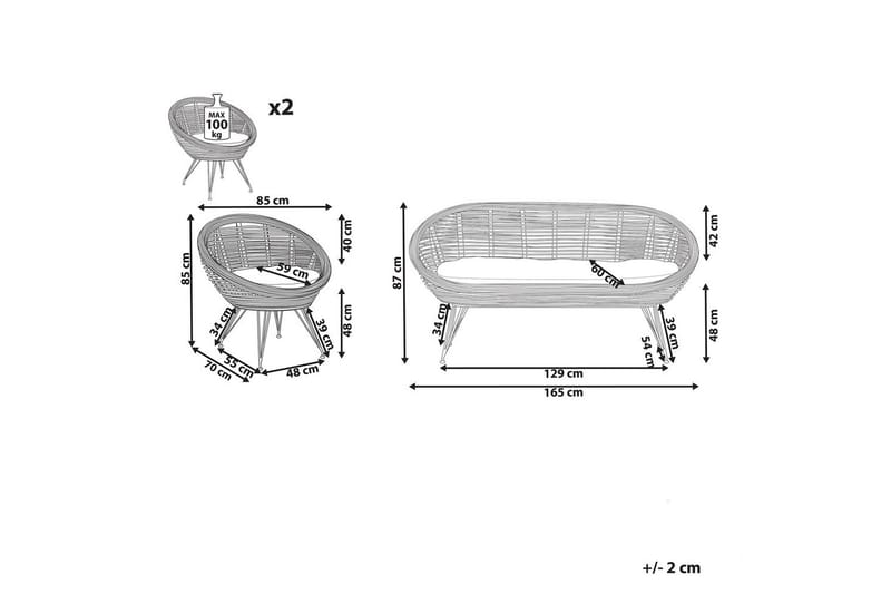 Soffgrupp Maratea 4-Sits - 4-Sits - Utem öbler - Loungemöbler - Soffgrupp utomhus