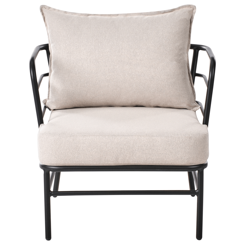 Soffgrupp utomhus 5-Sits Ponzone - Beige/Svart - Utemöbler - Loungemöbler - Soffgrupp utomhus