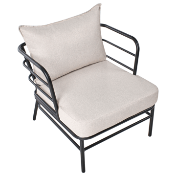 Soffgrupp utomhus 5-Sits Ponzone - Beige/Svart - Utemöbler - Loungemöbler - Soffgrupp utomhus