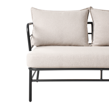 Soffgrupp utomhus 5-Sits Ponzone - Beige/Svart - Utemöbler - Loungemöbler - Soffgrupp utomhus