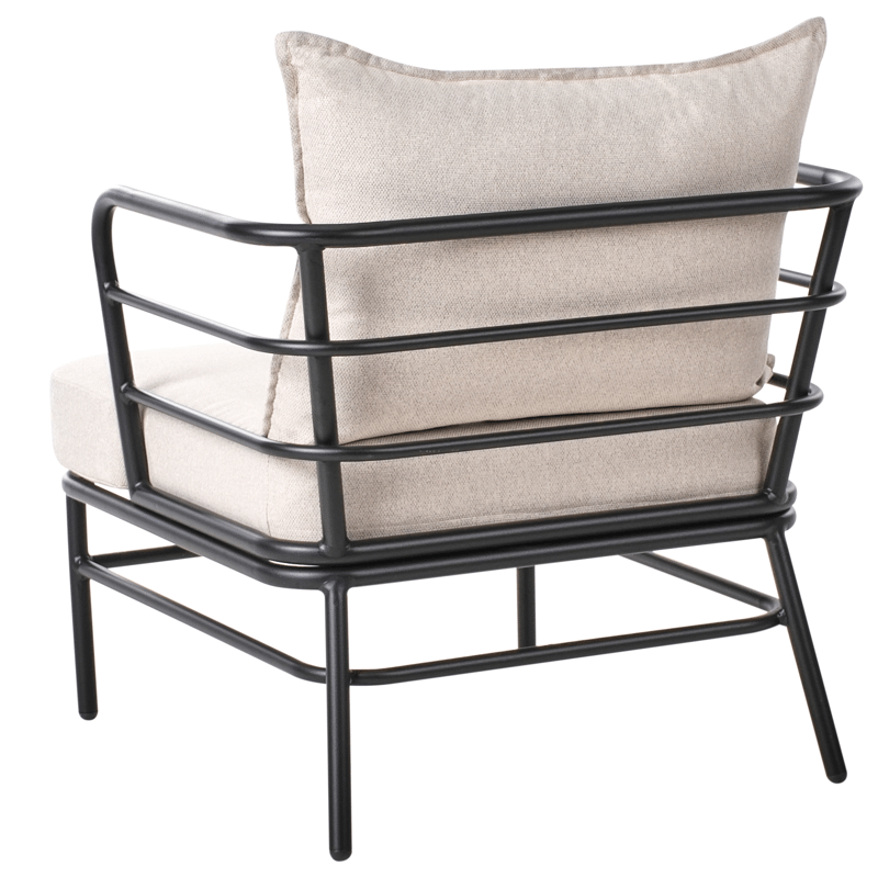 Soffgrupp utomhus 5-Sits Ponzone - Beige/Svart - Utemöbler - Loungemöbler - Soffgrupp utomhus