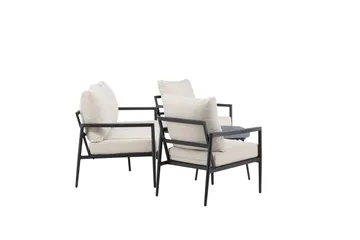 Taromina Soffgrupp Utomhus 4-sits - Svart/Beige - Utemöbler - Loungemöbler - Soffgrupp utomhus