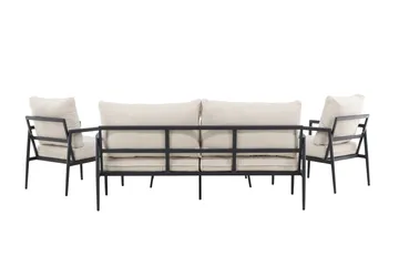Taromina Soffgrupp Utomhus 4-sits - Svart/Beige - Utemöbler - Loungemöbler - Soffgrupp utomhus