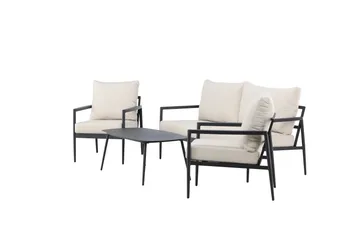 Taromina Soffgrupp Utomhus 4-sits - Svart/Beige - Utemöbler - Loungemöbler - Soffgrupp utomhus