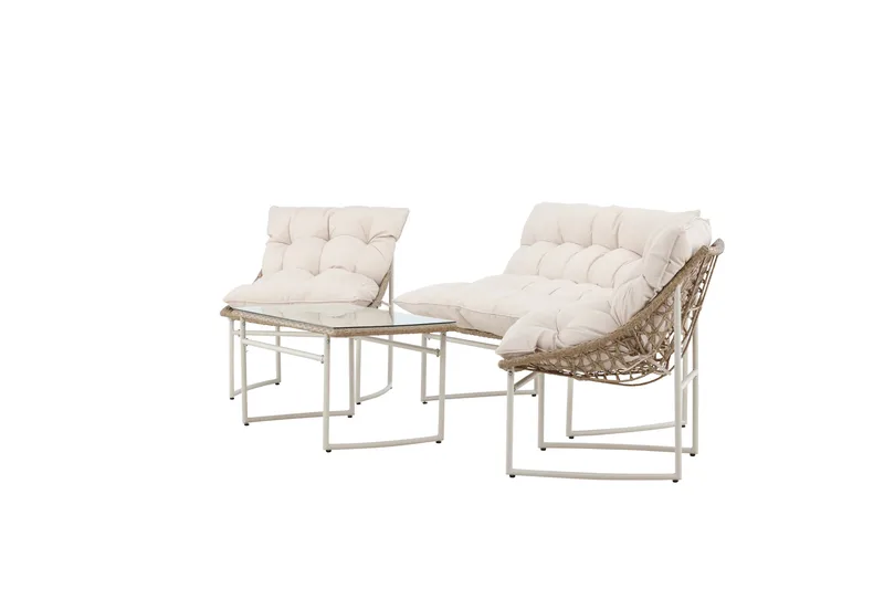 Tina Soffgrupp Utomhus 4-sits - Beige - Utemöbler - Loungemöbler - Soffgrupp utomhus