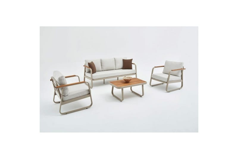 Trädgårdsloungeset Rio Beige - Beige - Utemöbler - Loungemöbler - Soffgrupp utomhus
