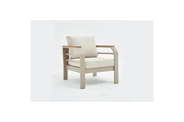Trädgårdsloungeset Sudassento Beige - Beige - Utemöbler - Loungemöbler - Soffgrupp utomhus