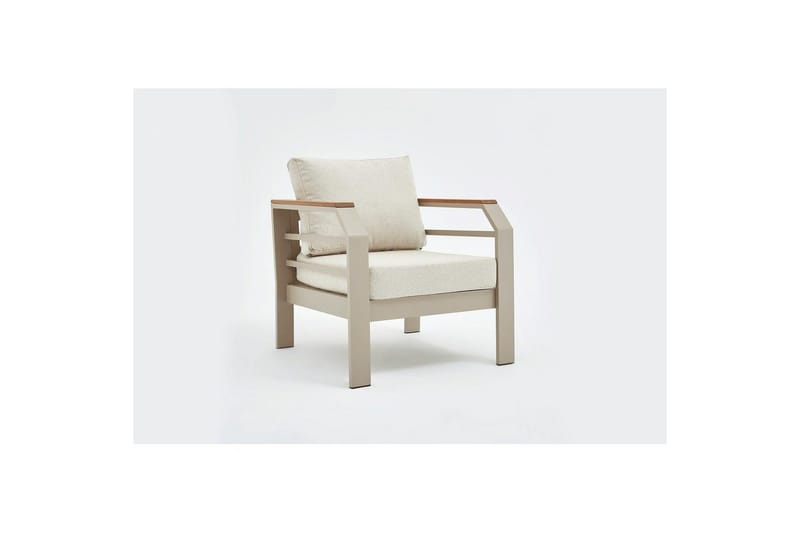 Trädgårdsloungeset Sudassento Beige - Beige - Utemöbler - Loungemöbler - Soffgrupp utomhus