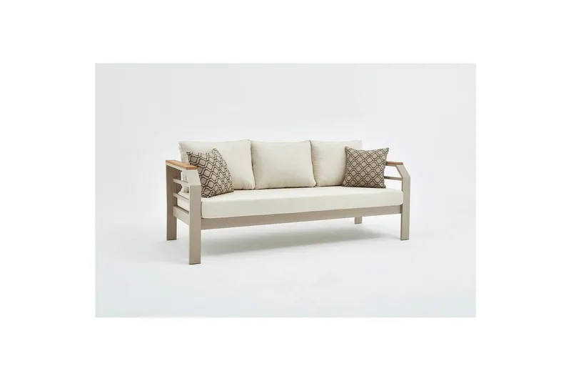 Trädgårdsloungeset Sudassento Beige - Beige - Utemöbler - Loungemöbler - Soffgrupp utomhus