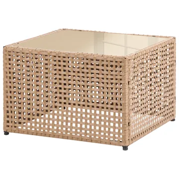 U-Formad Soffa utomhus 6-Sits Omegana Modulär Konstrotting - Beige/Svart - Utemöbler - Loungemöbler - Soffgrupp utomhus