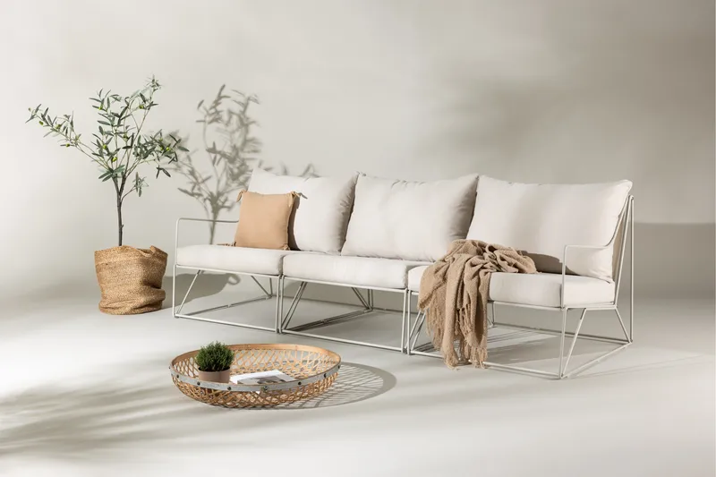 Usteryd 3 sits Loungesoffa - Beige - Utemöbler - Loungemöbler - Loungesoffa