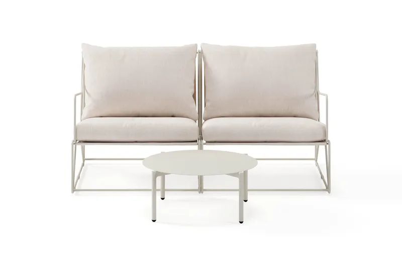 Usteryd Utesoffa 2-sits med Usteryd Soffbord, Beige